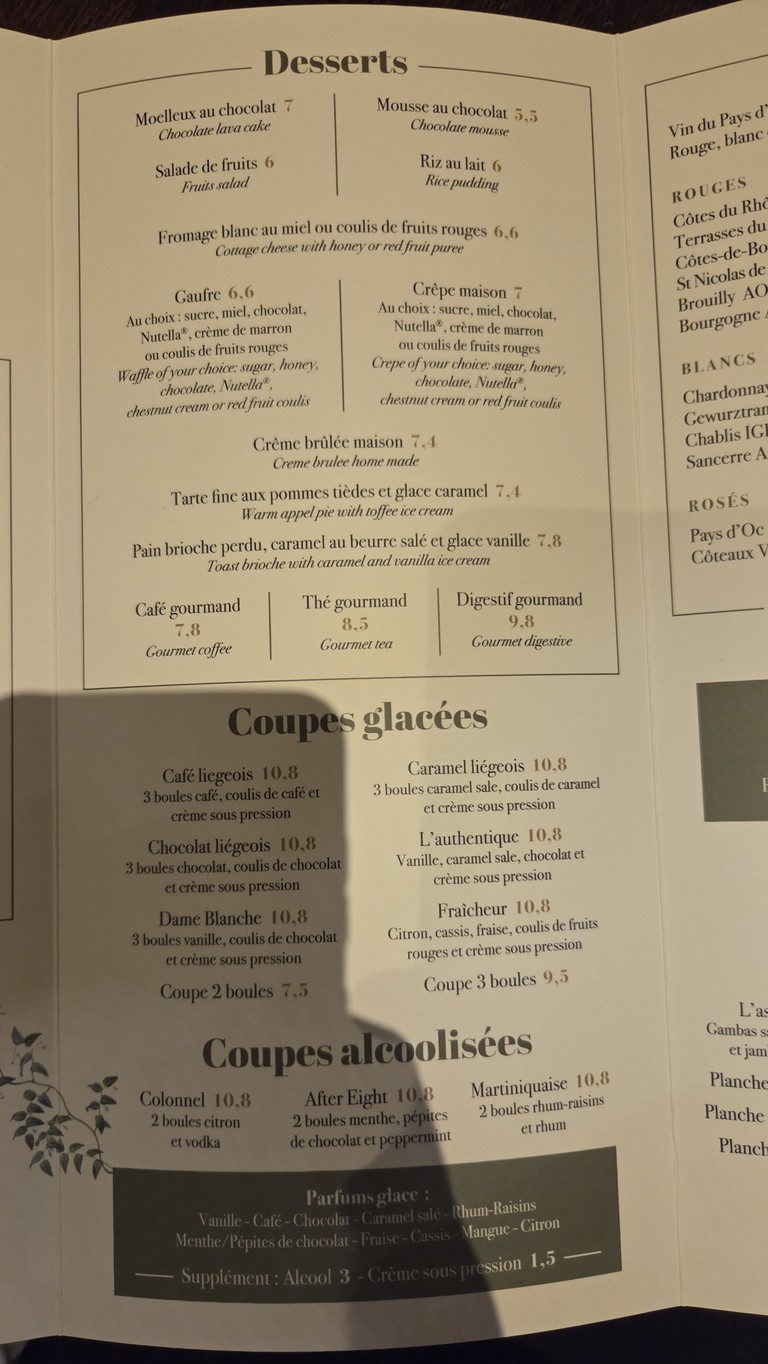 L'Amazonial menu 4