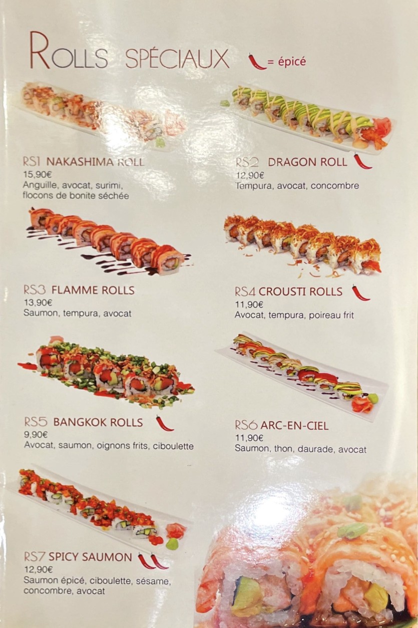 Nakashima menu 9