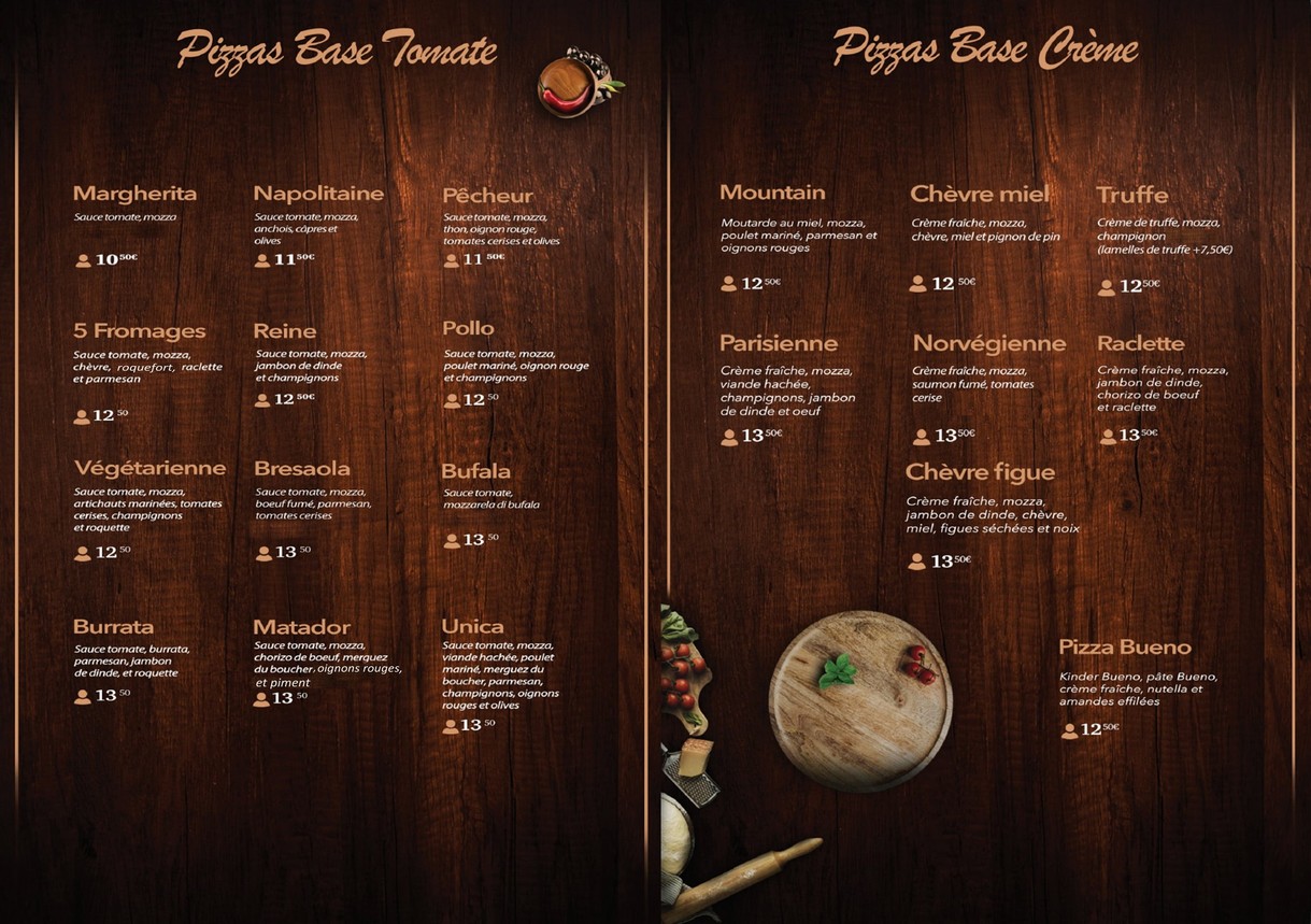 Pizza Unica menu 2