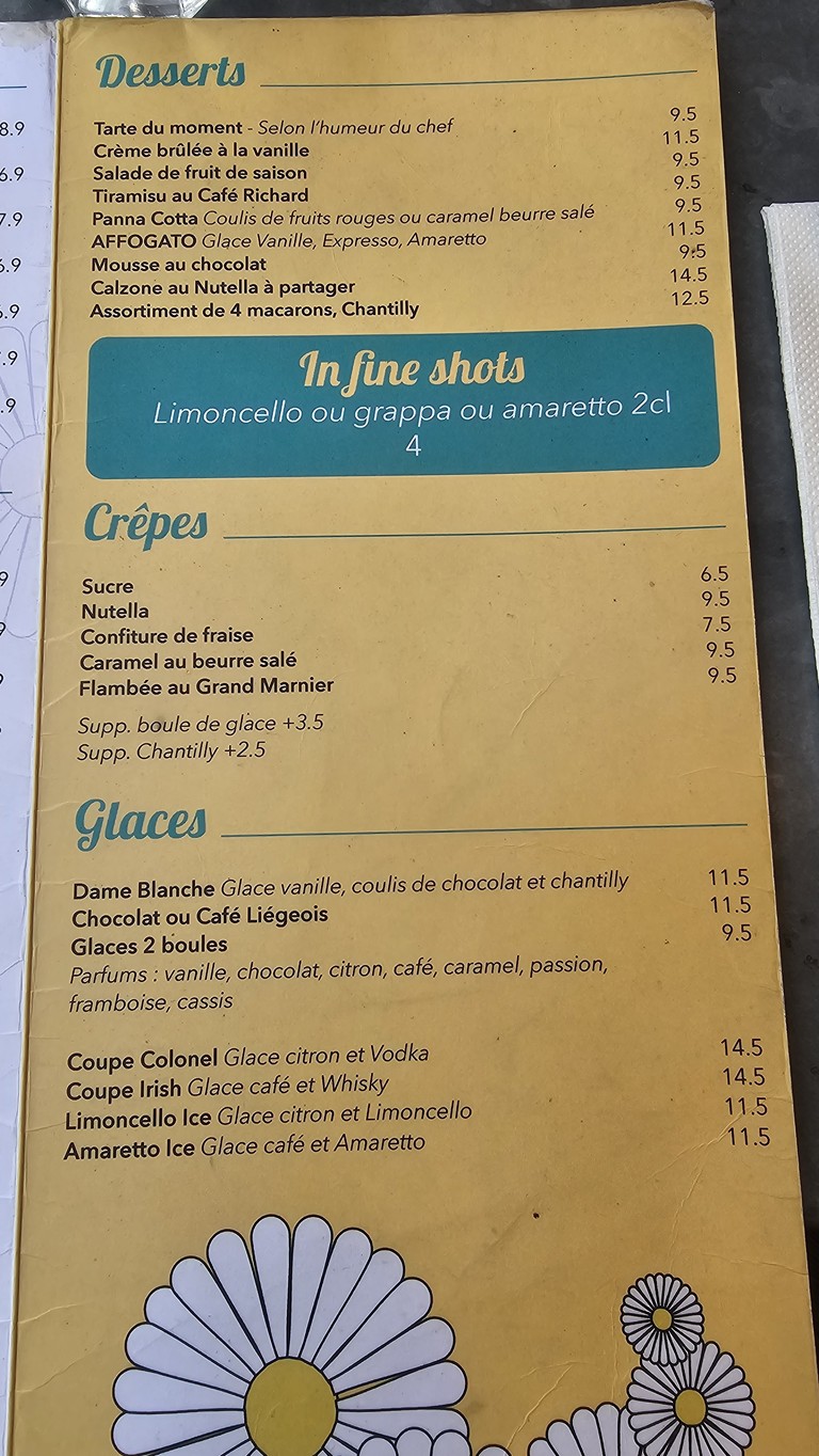 Trattoria Marguerite menu 2