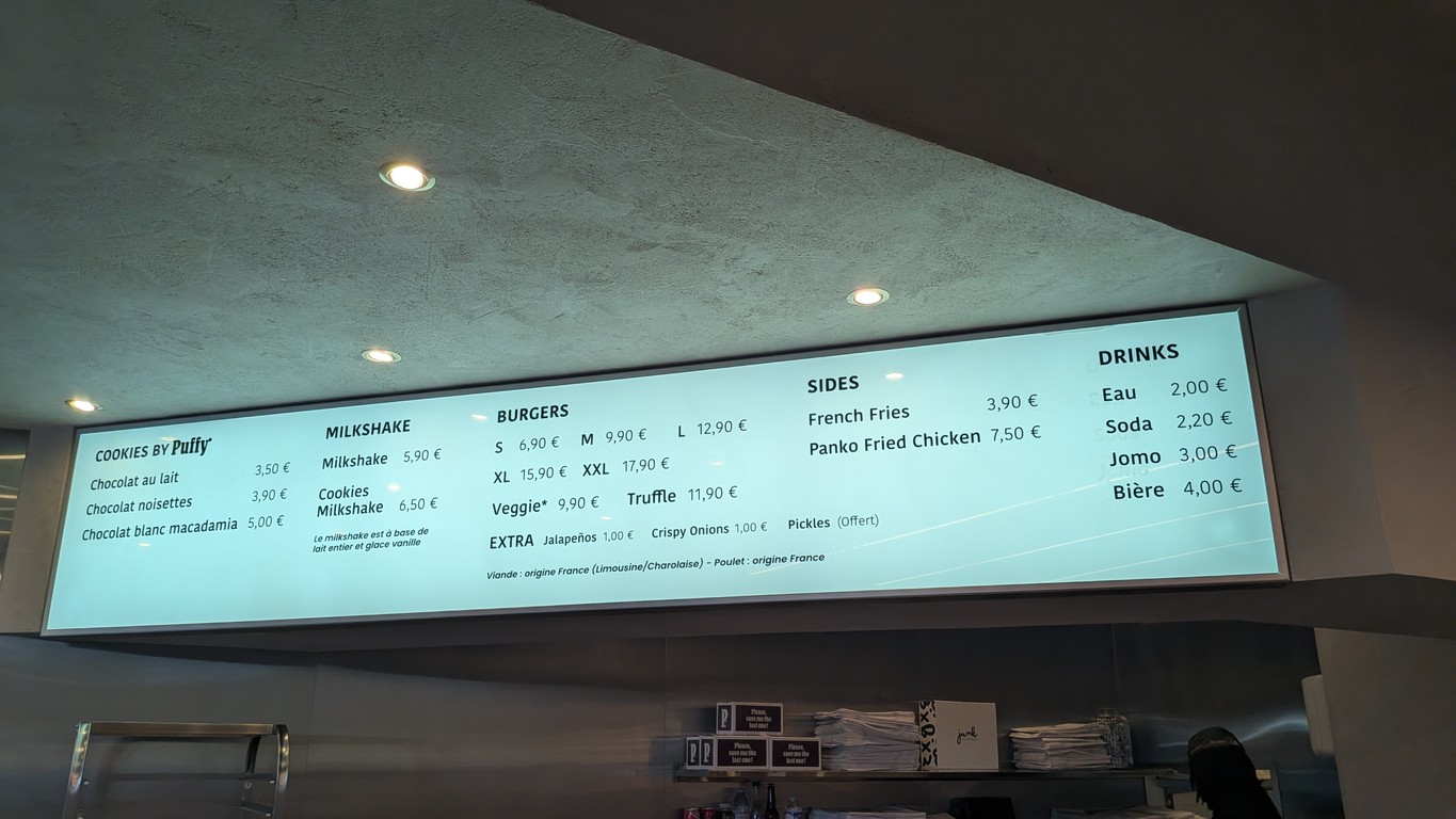 JUNK BEAUGRENELLE menu 1