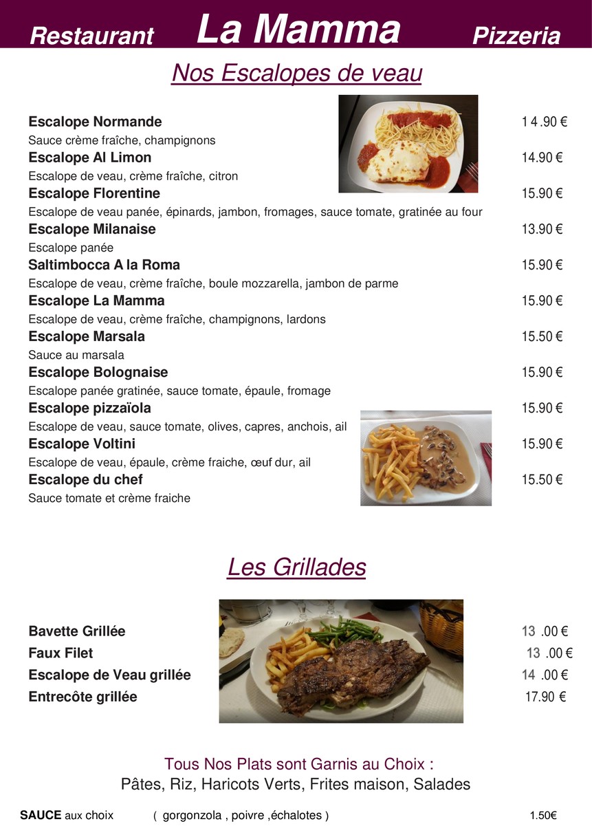 La Mamma menu 6
