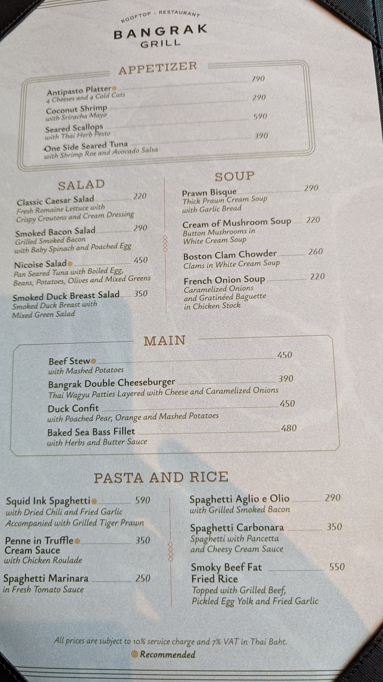 Bangrak Grill menu 2