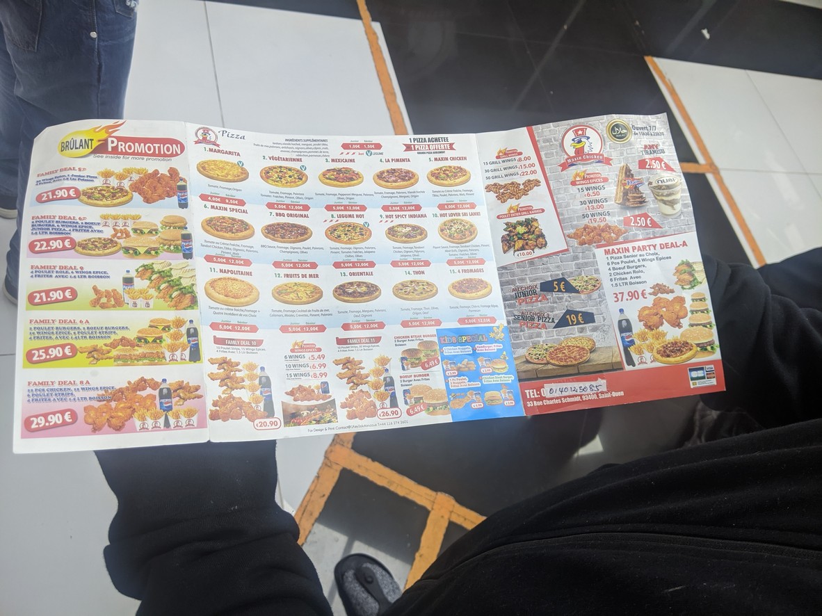 Maxin Chicken menu 1