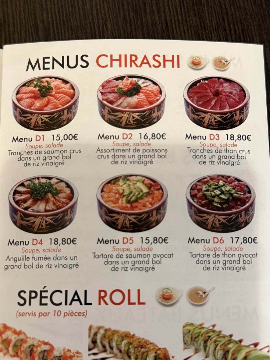 Sushiman menu 2