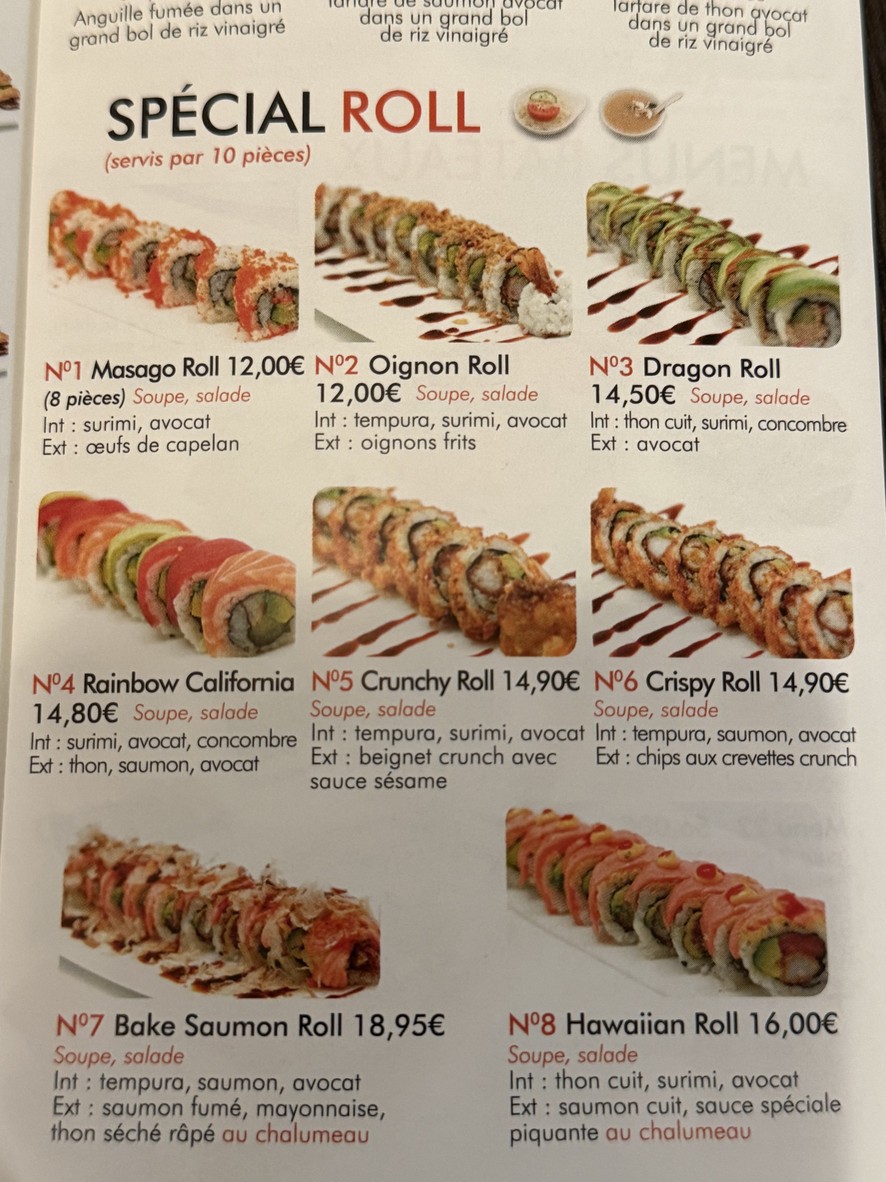 Sushiman menu 3