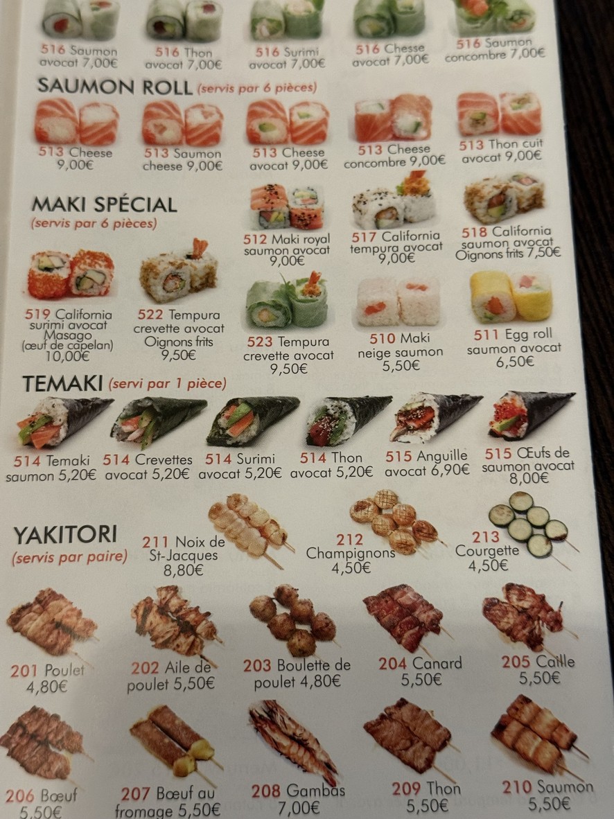 Sushiman menu 4