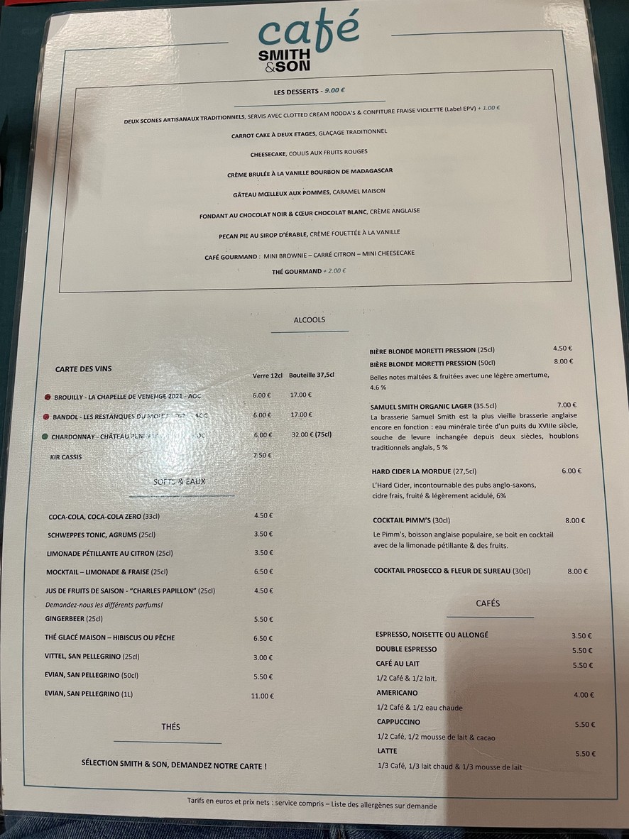 Twining Tea Room menu 3