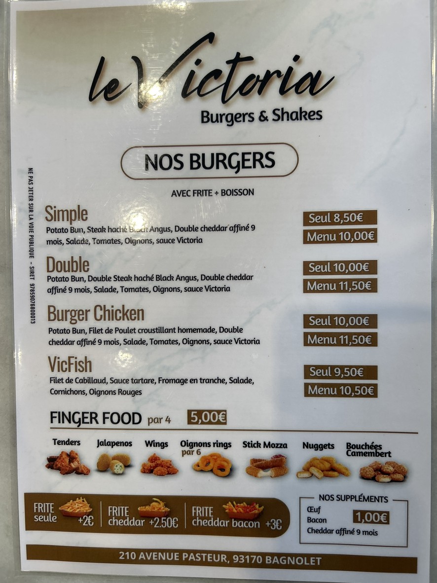 Tina Italian Food menu 1