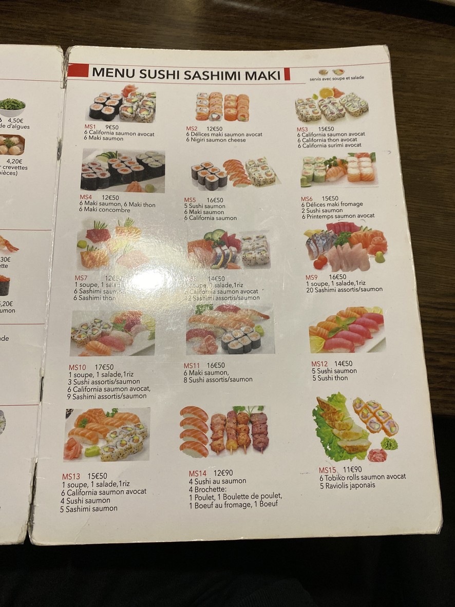 Kyoto Sakura II menu 6