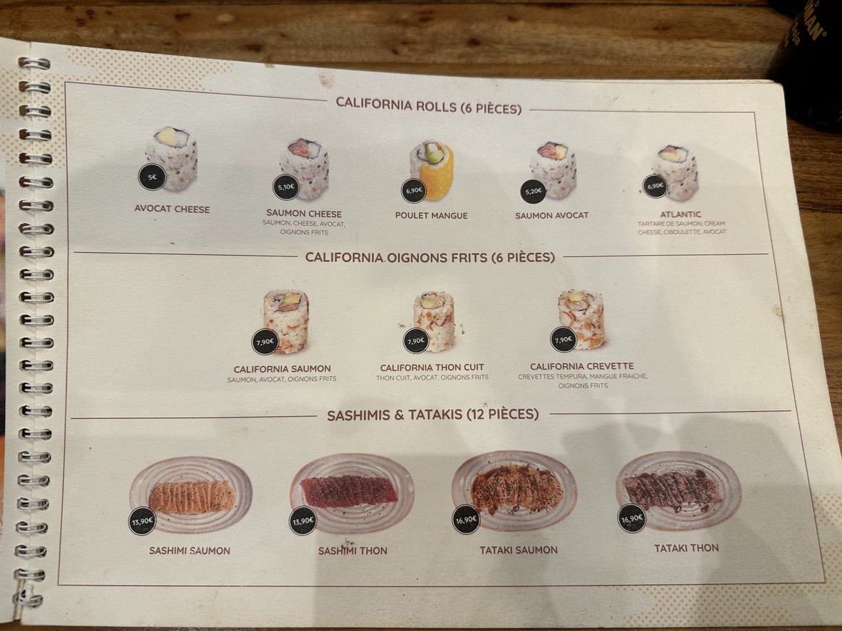 TASTY RICE CLICHY menu 3
