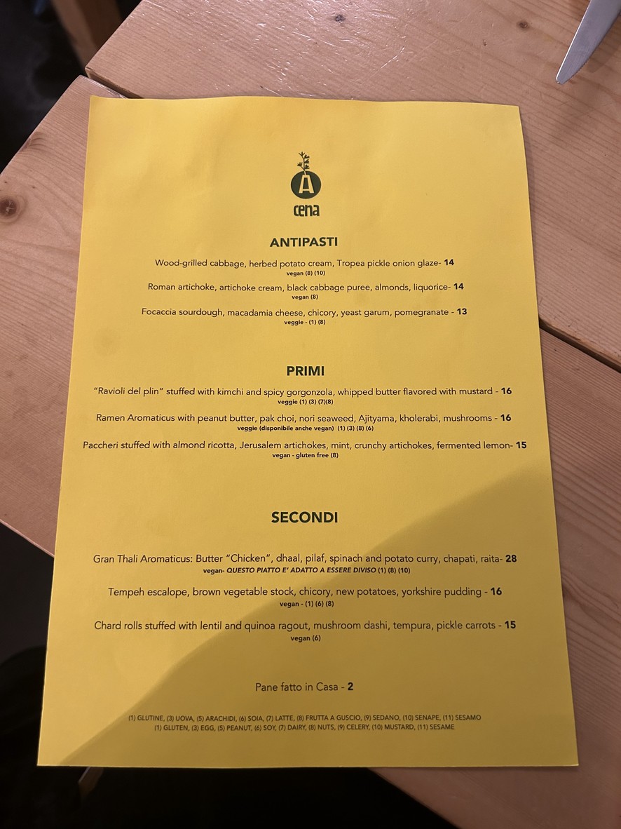Aromaticus menu 1