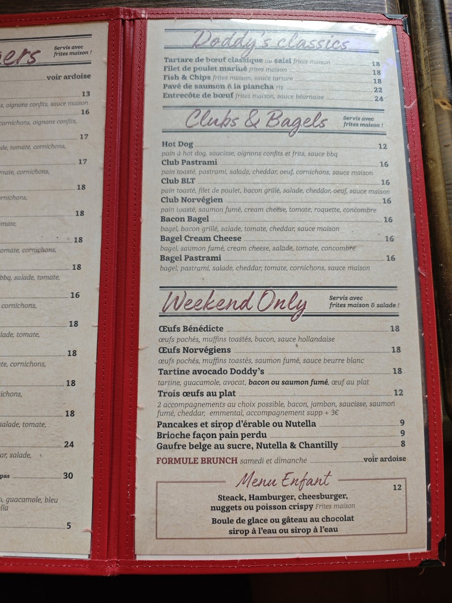 Doddy's Coffee menu 2