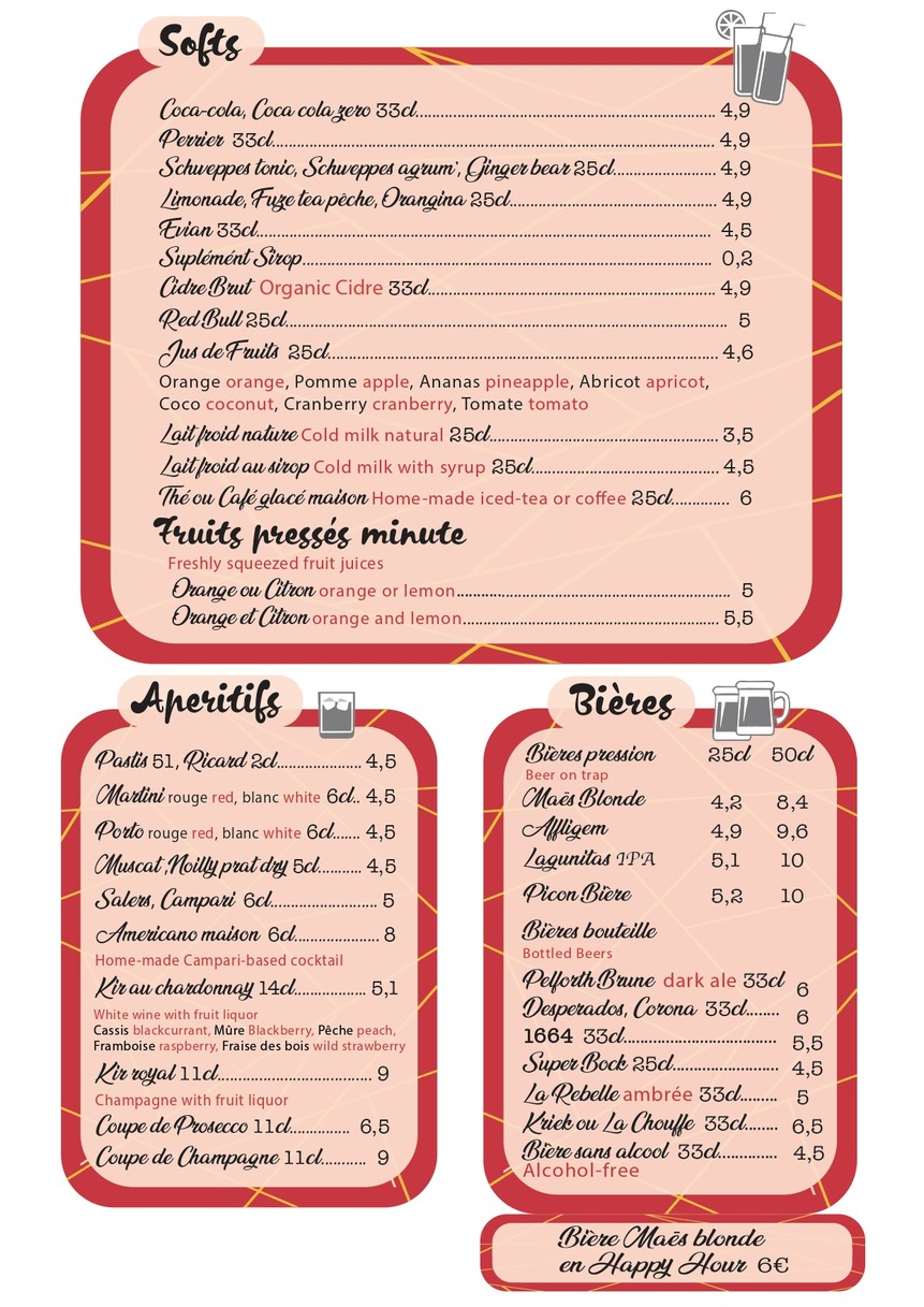 Le P'tit Lecourbe menu 2