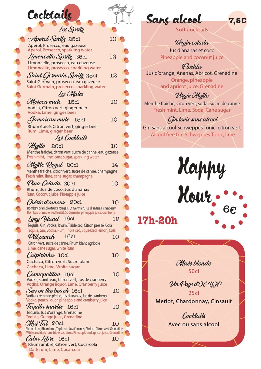 Le P'tit Lecourbe menu 3