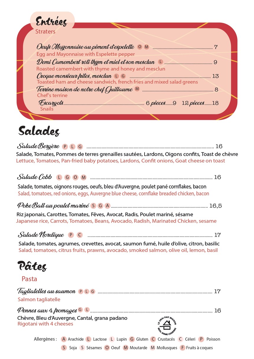 Le P'tit Lecourbe menu 4