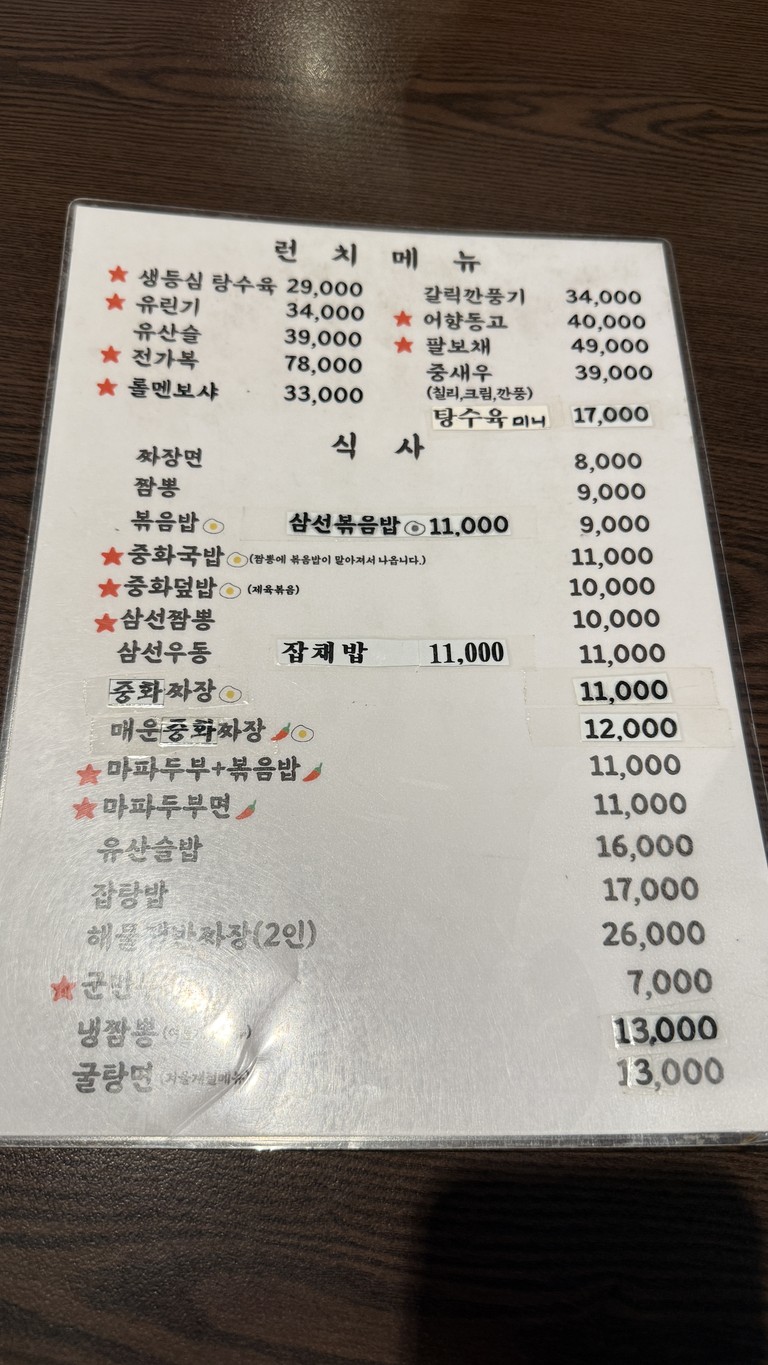Myeongjeonglu menu 1
