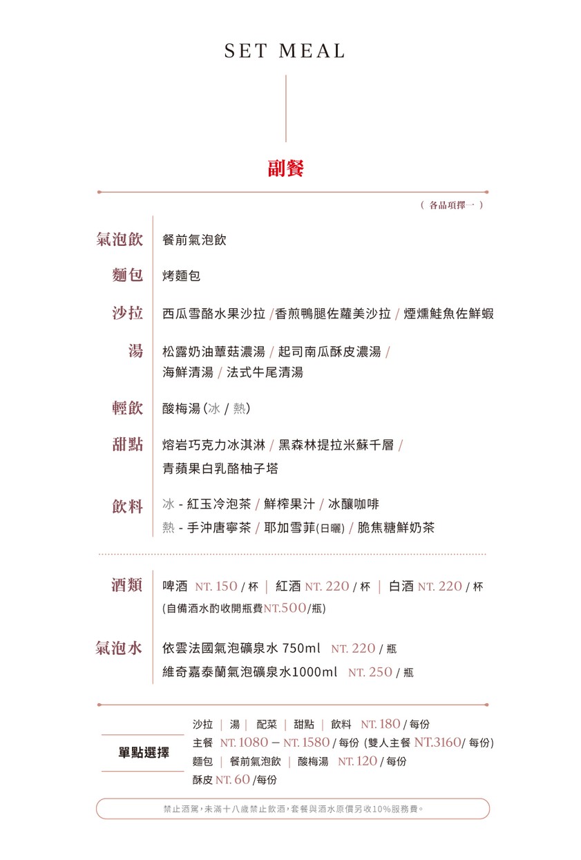 왕품 뉴파이 타이베이 중산베이뎬 menu 1