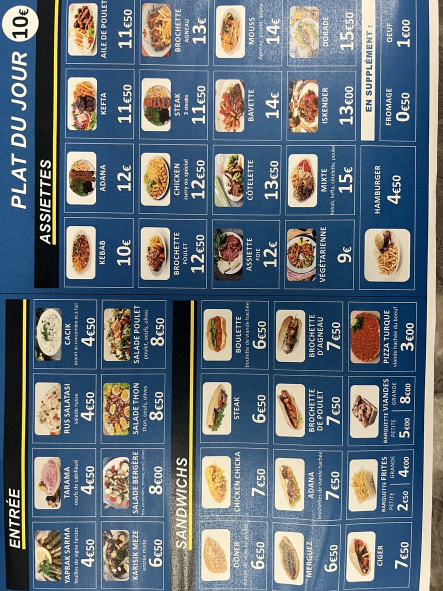 Chez Mouss menu 1