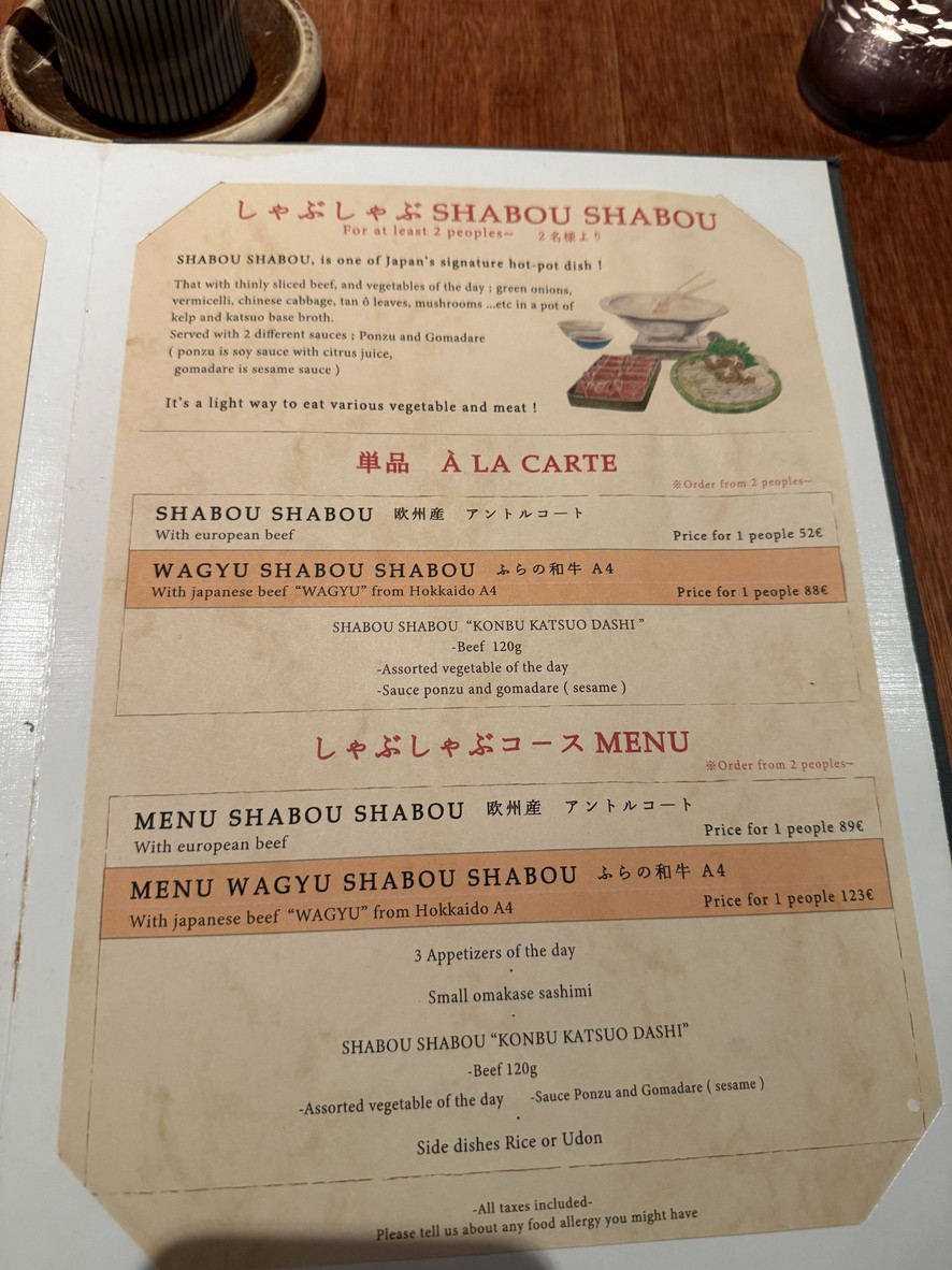 Takara menu 3