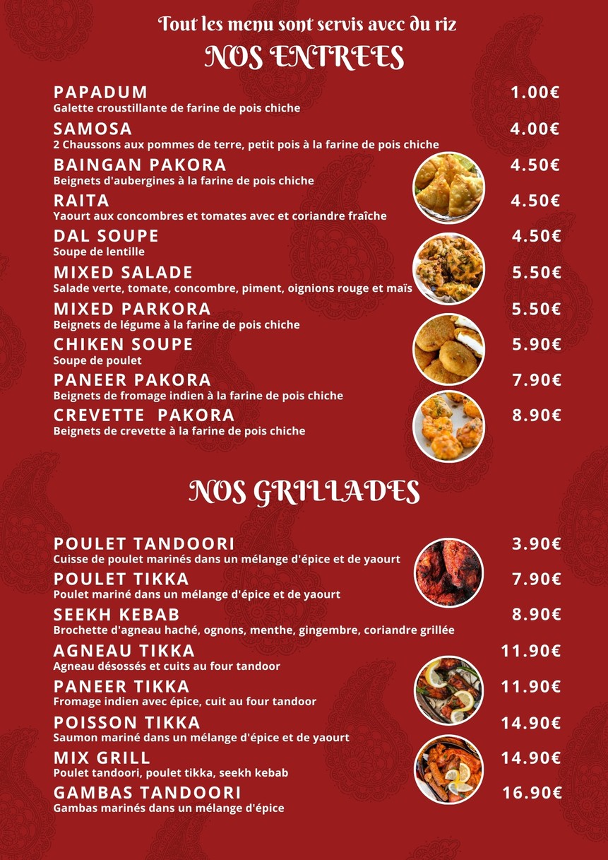 Ruby Restaurant menu 1