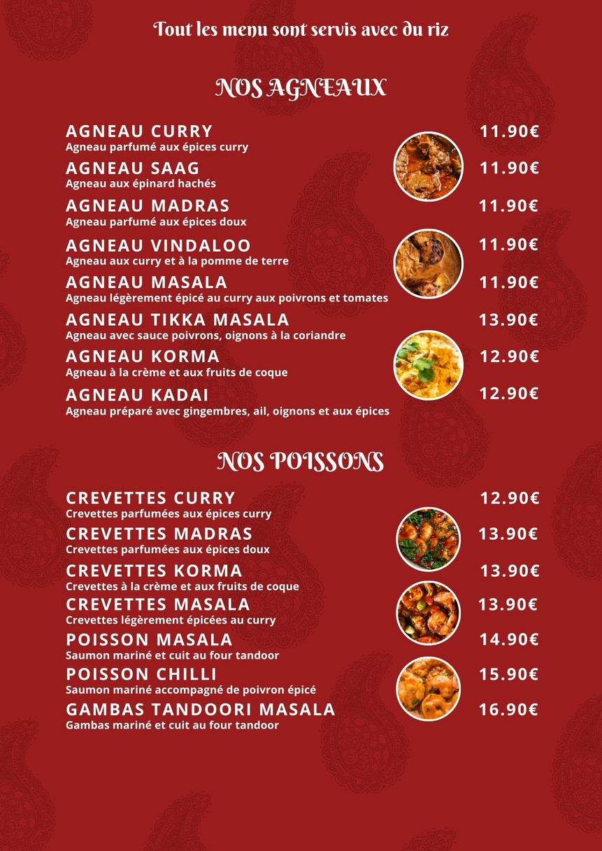 Ruby Restaurant menu 3