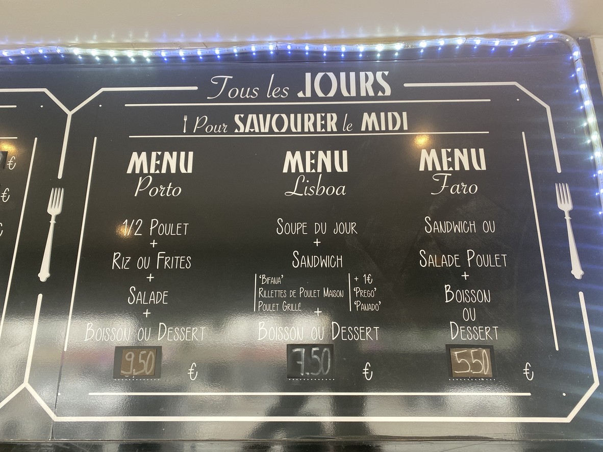 De La Braise A La Fourchette menu 2