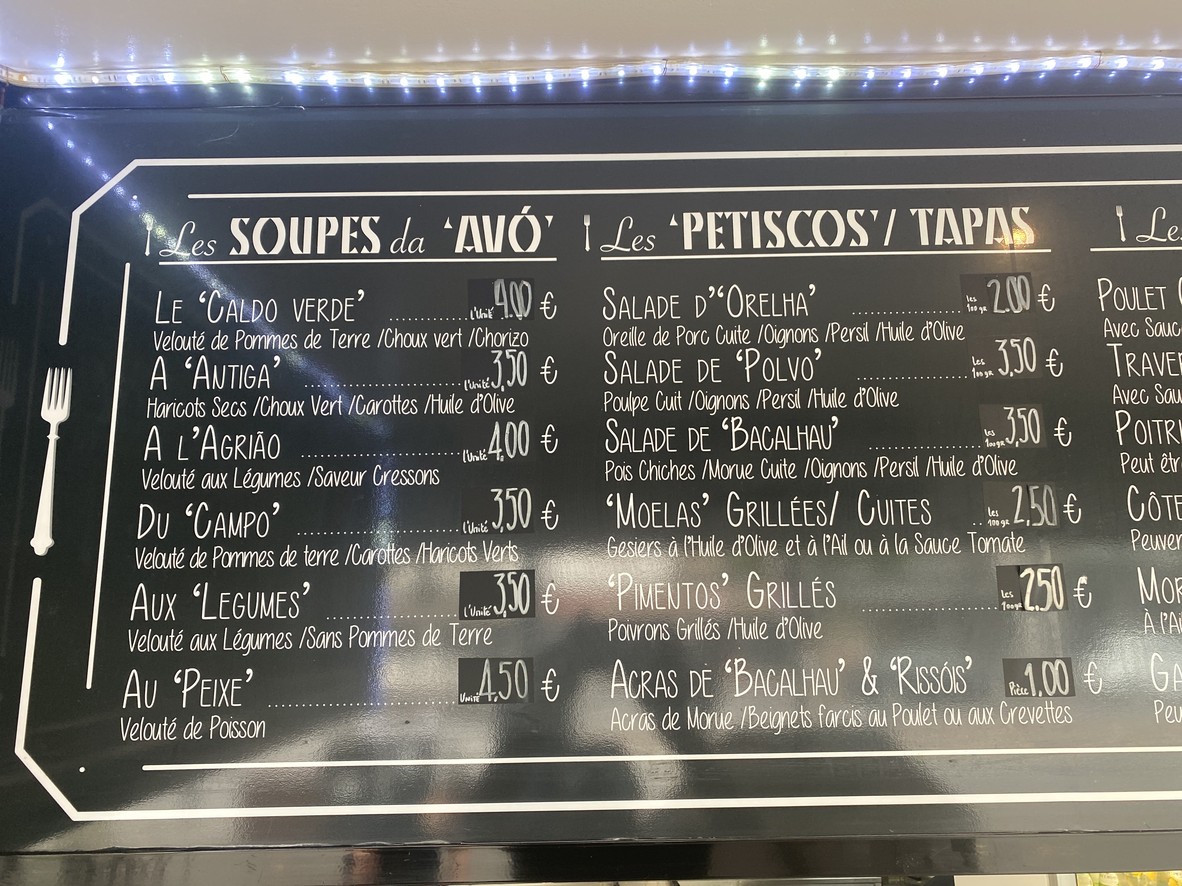 De La Braise A La Fourchette menu 3