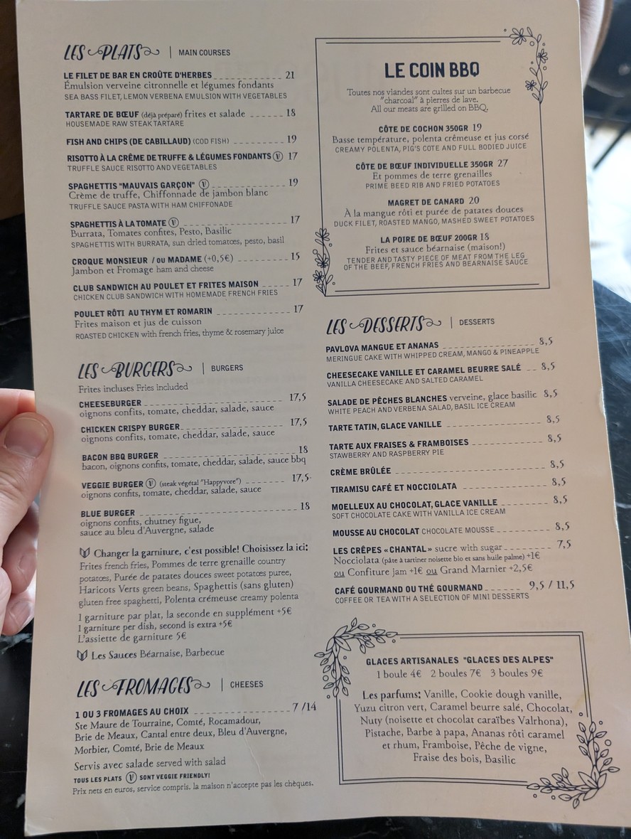 Le Musset menu 2
