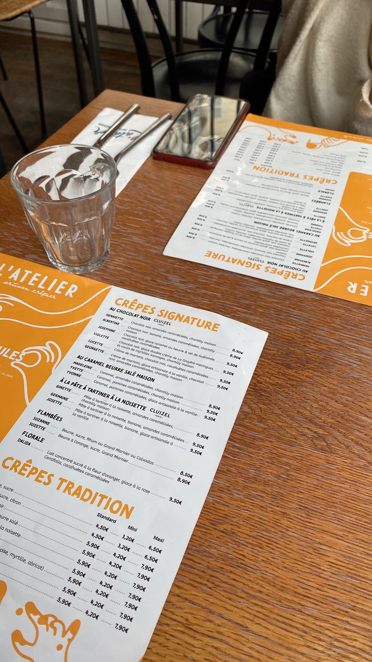 Crêperie - L'Atelier Artisan Crêpier - Mabillon menu 4