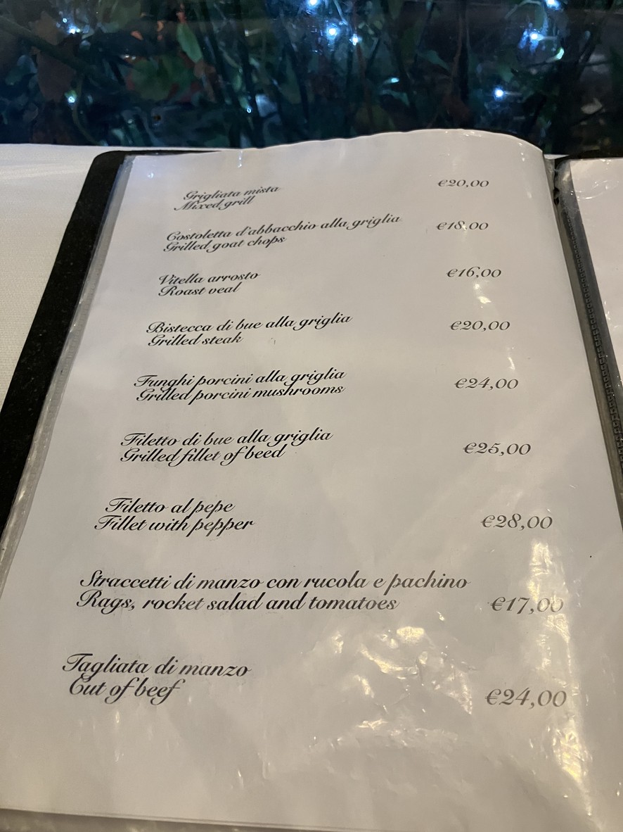 Hostaria Romana menu 6