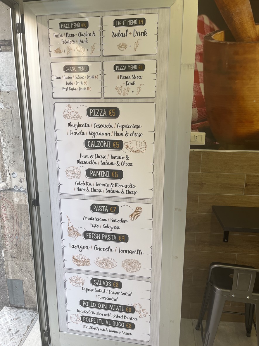 Grano Street Food | Pizza Romana menu 2