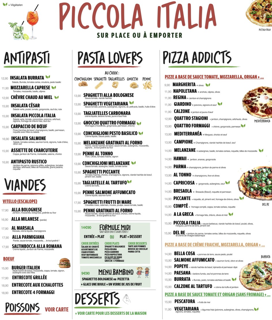 Piccola Italia menu 2