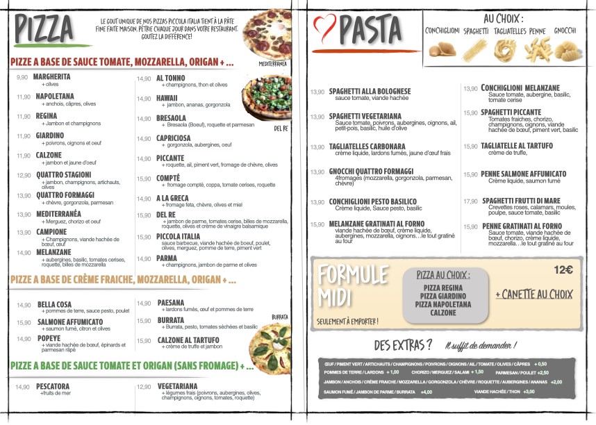 Piccola Italia menu 3
