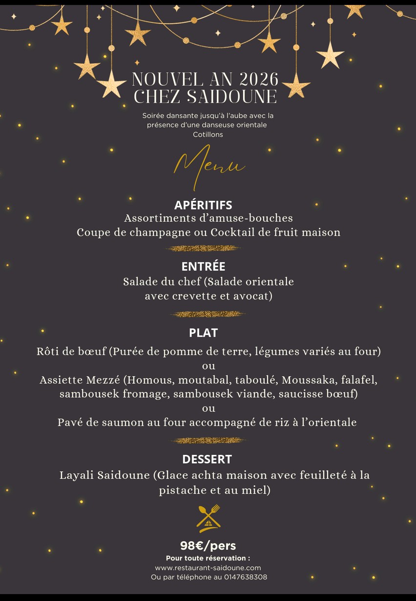 Saïdoune menu 1