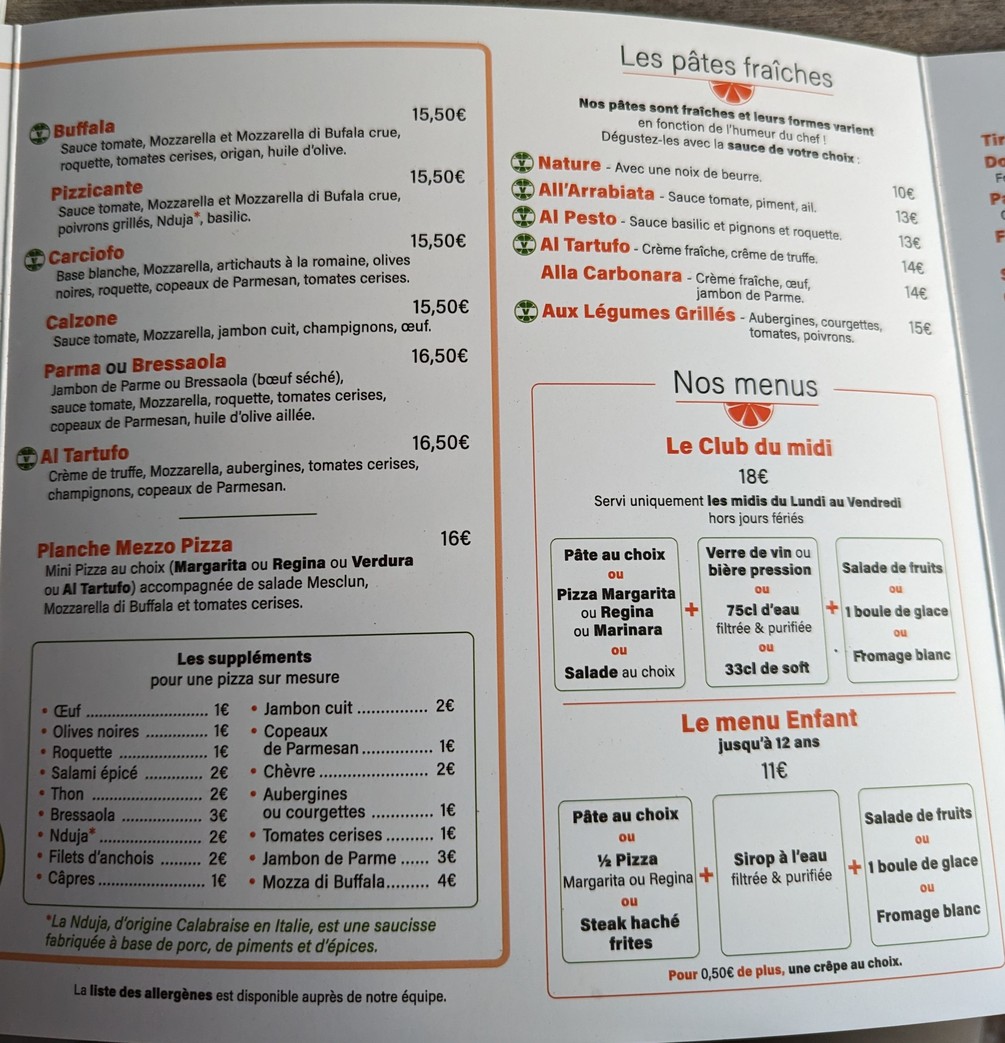 l'Orange menu 2