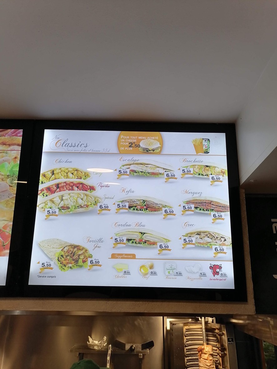 Le Club menu 1