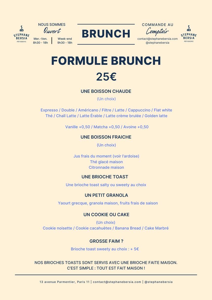 Stéphane Bersia Pâtisserie menu 4