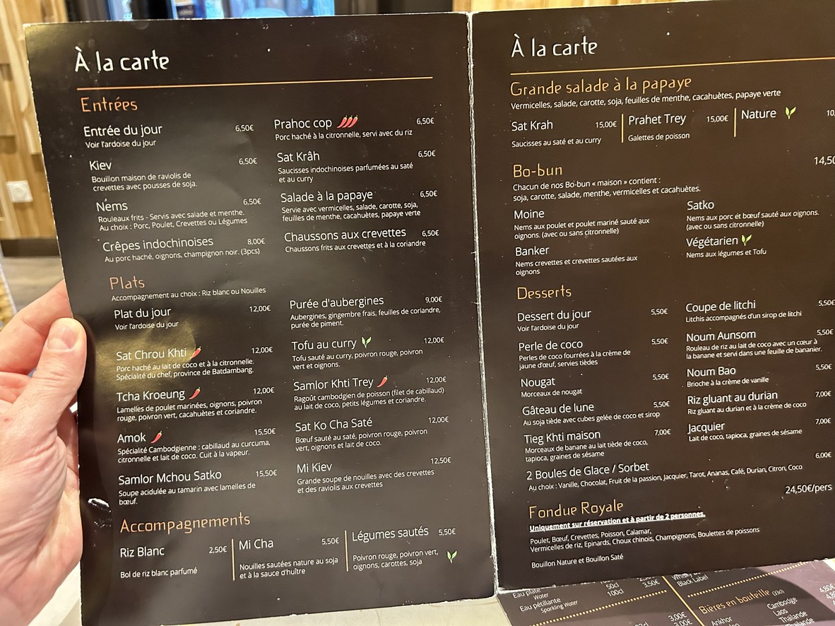 Le Mékong Clichy menu 2