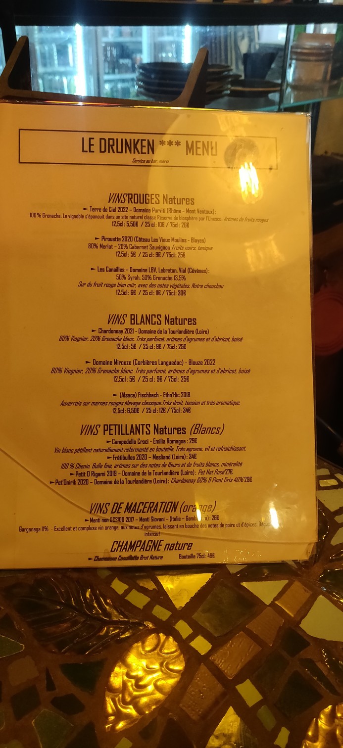 A la bière comme à la bière - Le Drunken menu 2