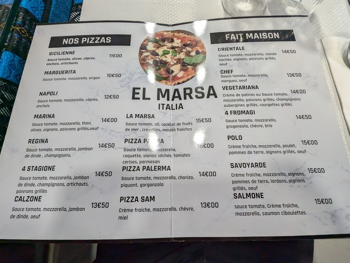 La Marsa menu 2