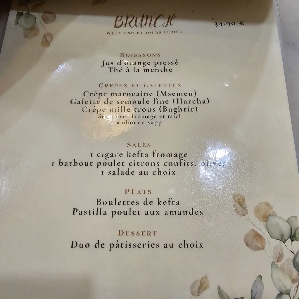 Maison Ambre menu 3