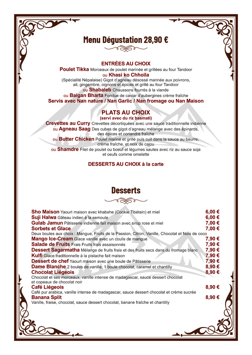 NEW SAGARMATHA menu 4