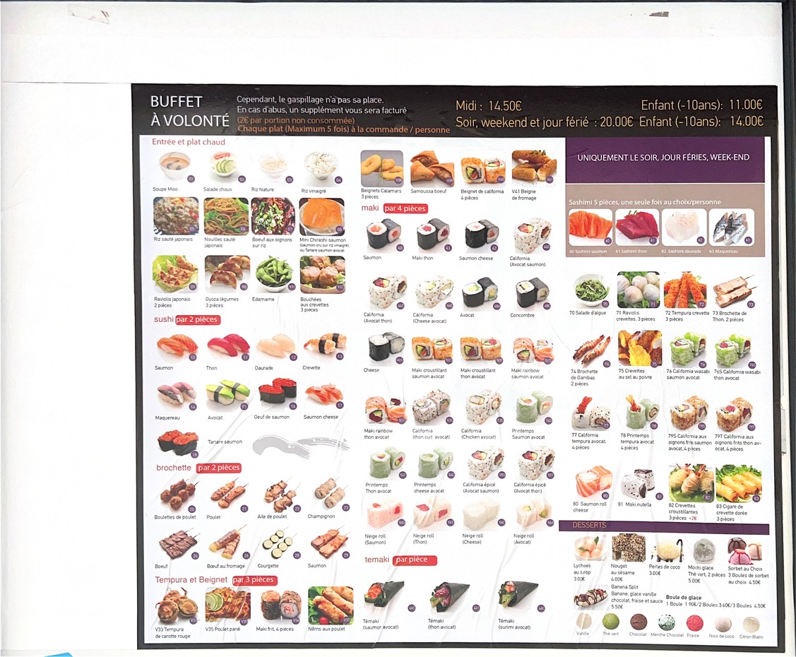 Wasabi menu 1