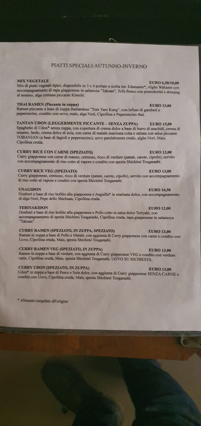 Ristorante Waraku menu 4