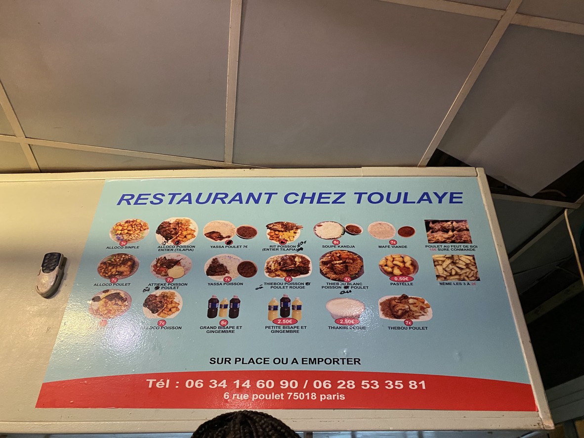 Restaurant Chez Toulaye menu 1