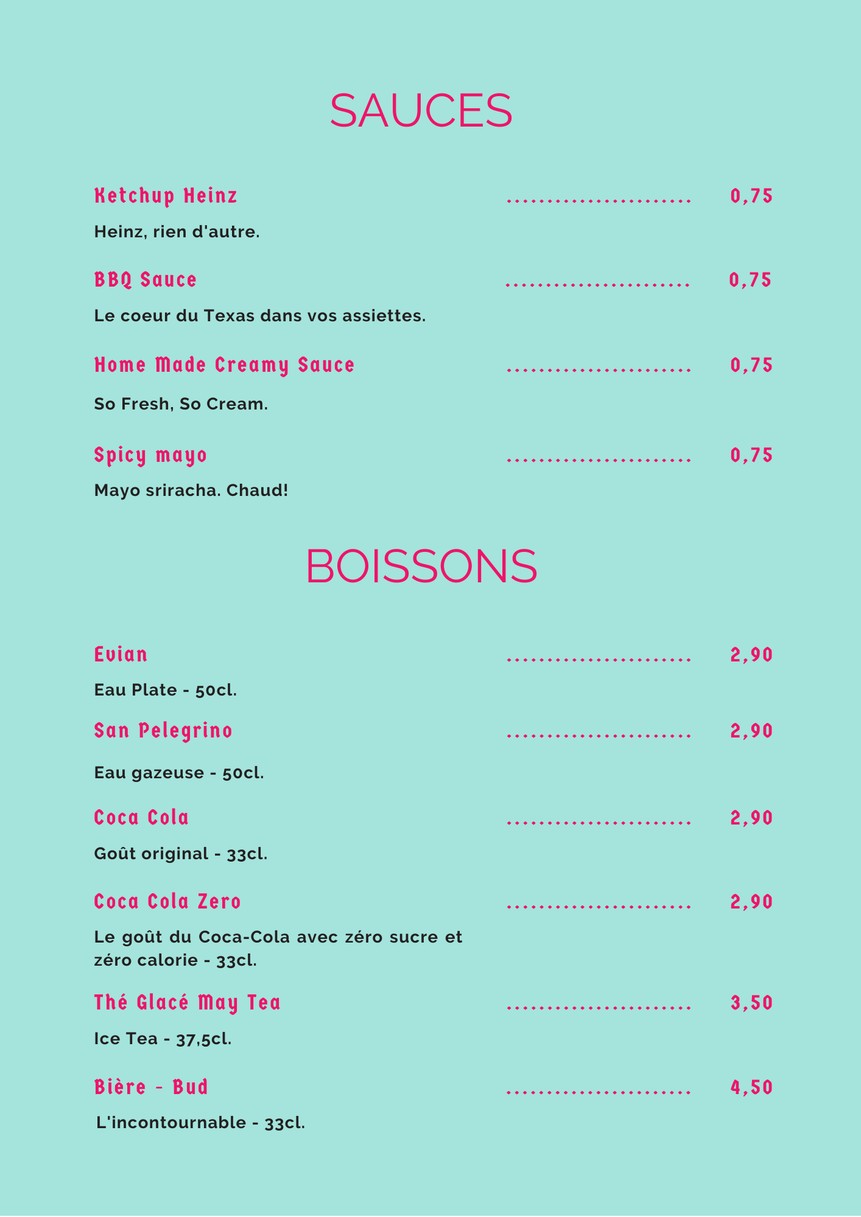 Birdy Miam Miam menu 3