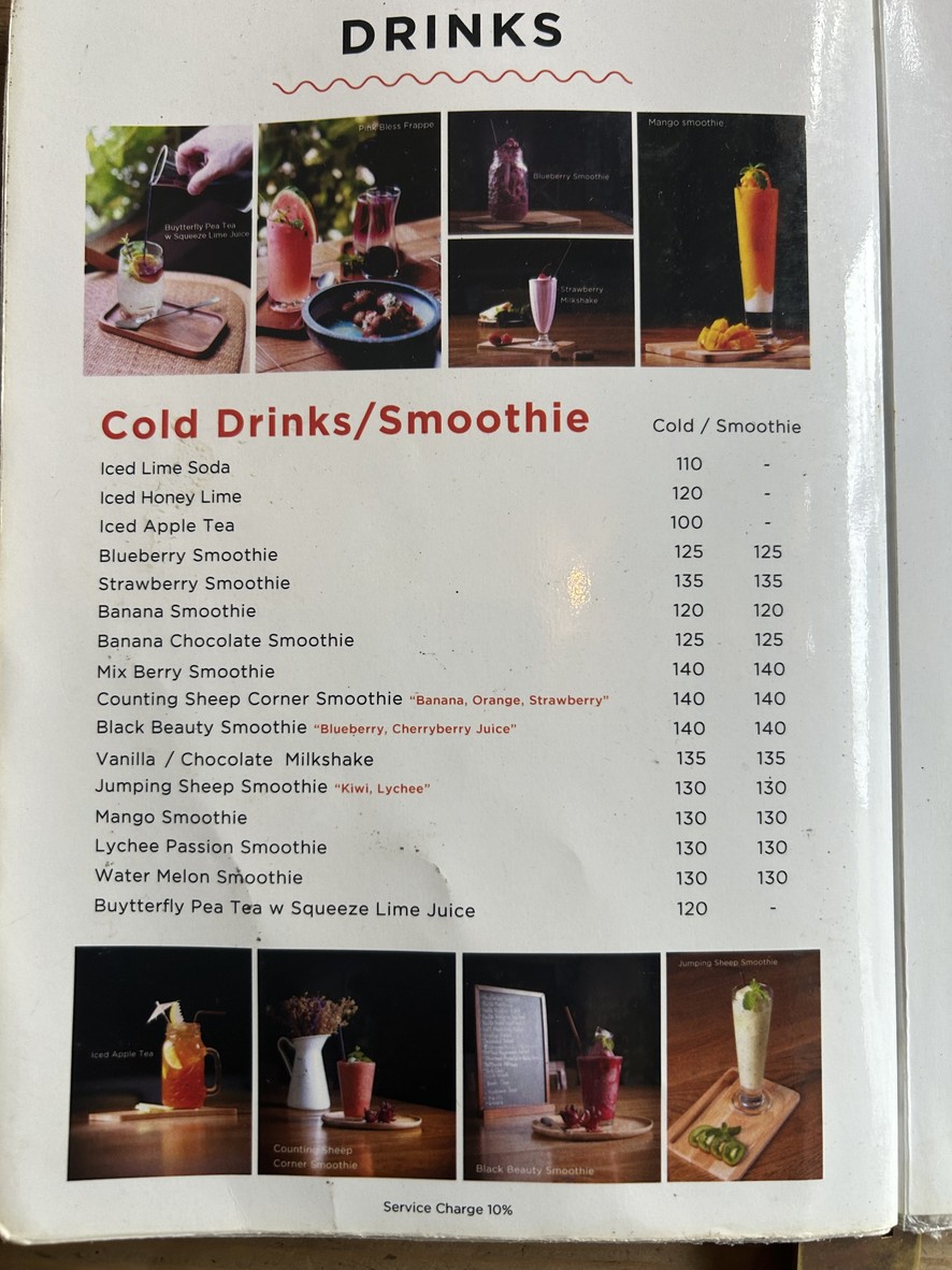 Counting Sheep Corner menu 8