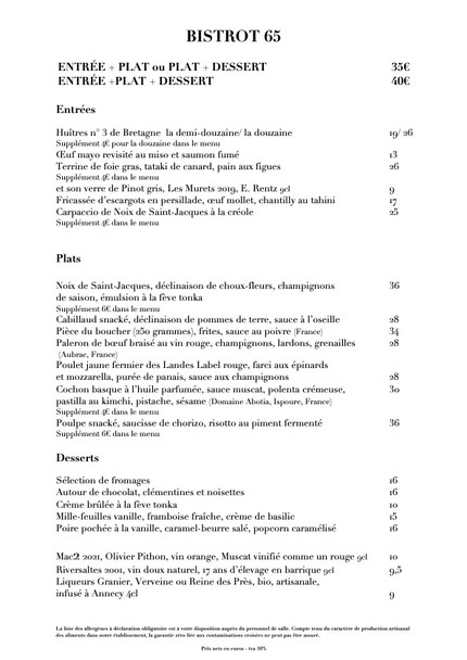 Bistrot 65