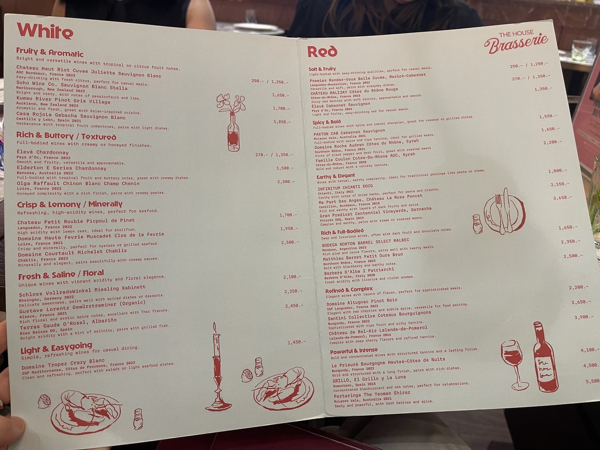 เดอะ เฮาส์ บราสเซอรี่ วัน แบงค็อก menu 9